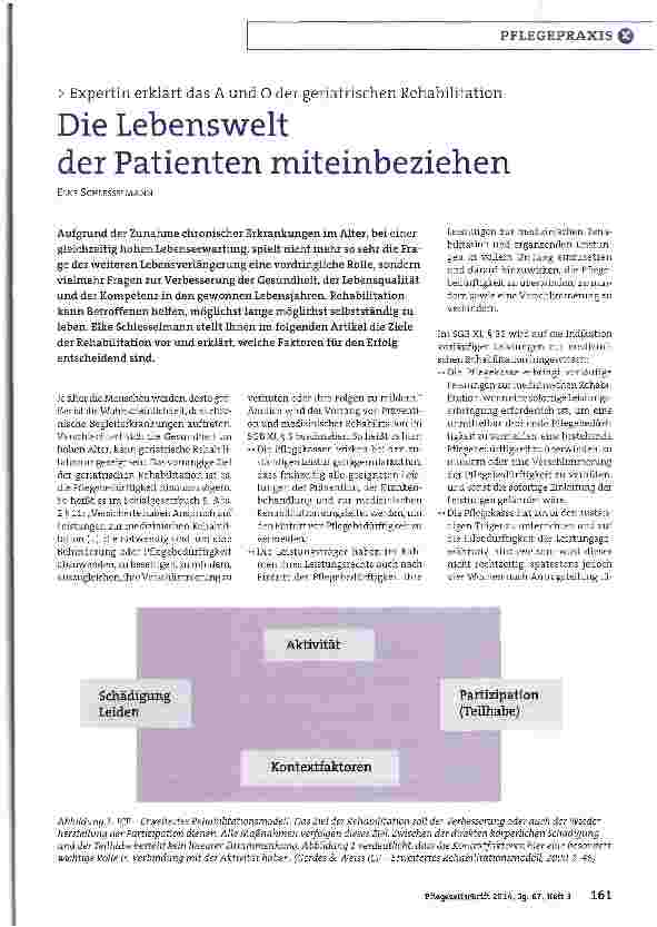 Vorschauseite 1: Die Lebenswelt der Patienten miteinbeziehen