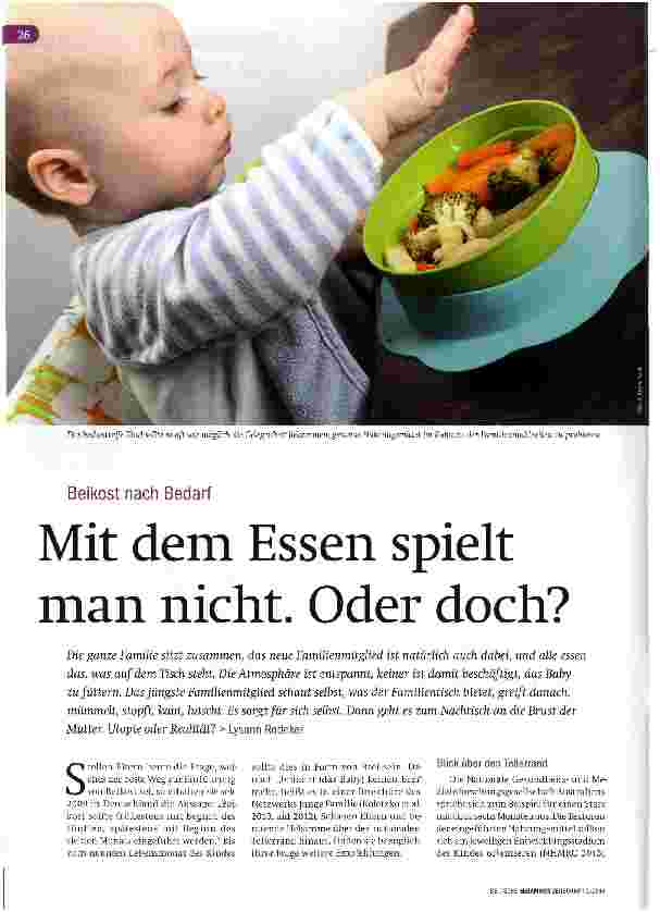 Vorschauseite 1: Mit dem Essen spielt man nicht. Oder doch?
