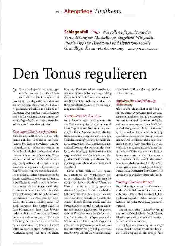 Vorschauseite 2: Den Tonus regulieren