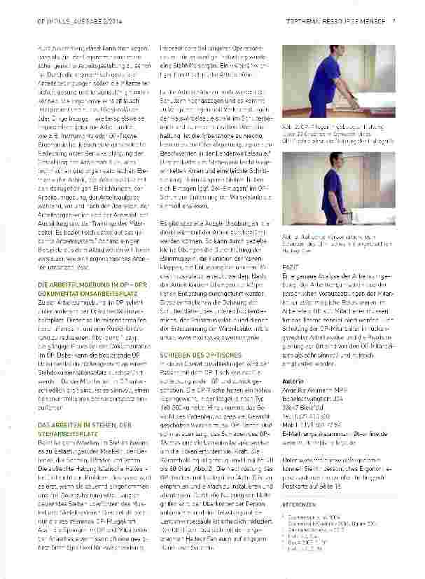 Vorschauseite 2: Ergonomie: Rückenprävention im OPP ist nicht alles!