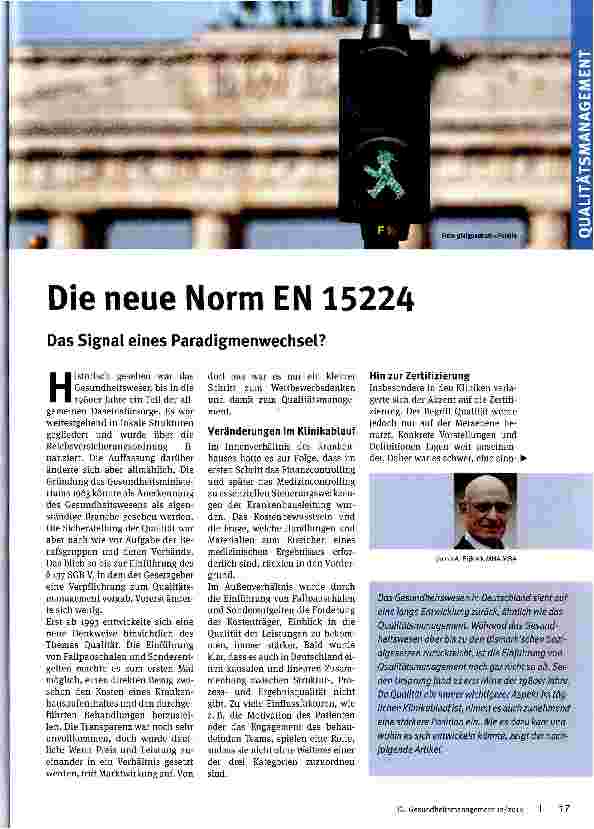 Vorschauseite 1: Die neue Norm EN 15224