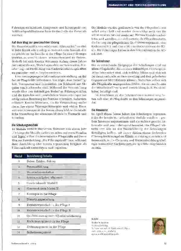 Vorschauseite 2: Gesucht: Nachwuchskräfte in Führungspositionen