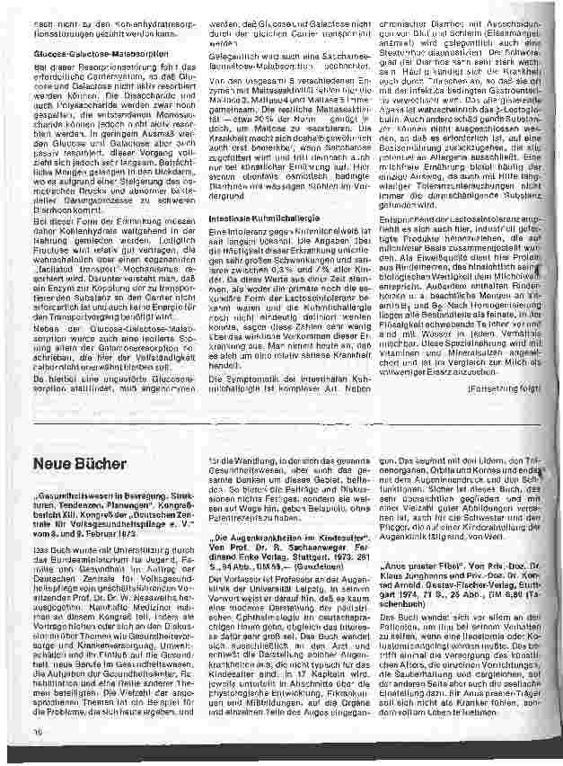 Vorschauseite 3: Einfluß der Ernährung auf Gesundheit und Leistungsfähigkeit 7. Folge: Störung von Verdauung und Resorption (1. Teil)