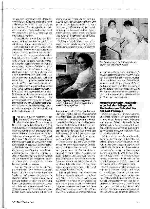 Vorschauseite 2: Radiojodtherapie aus der Sicht des Pflegepersonals Auszüge aus einer Facharbeit