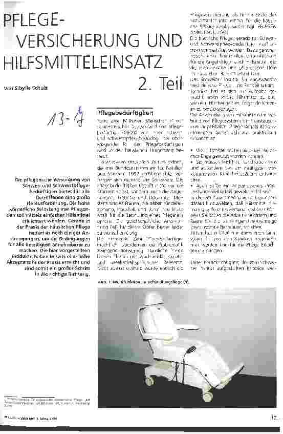 Vorschauseite 1: Pflegeversicherung und Hilfsmitteleinsatz 2. Teil