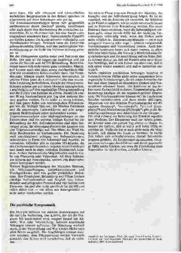 Vorschauseite 5: Die Erkennung und Behandlung von Multiple-Sklerose-Kranken
