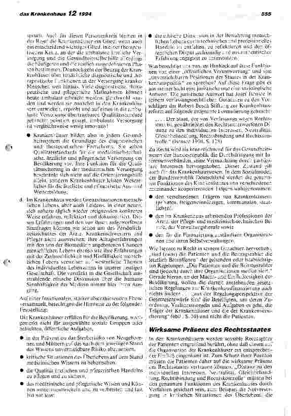 Vorschauseite 2: Unverzichtbare Positionen staatlicher Verantwortung in der Krankenhauspolitik
