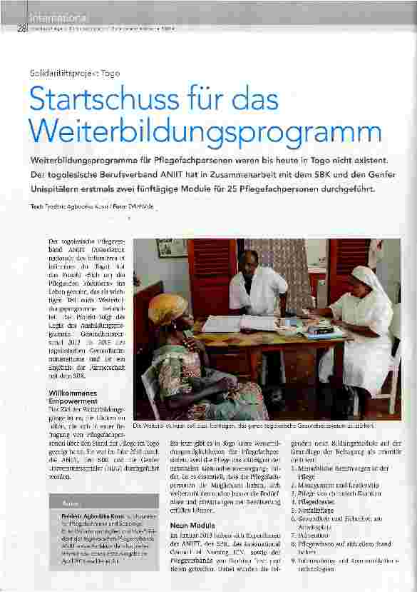 Vorschauseite 1: Startschuss für das Weiterbildungsprogramm