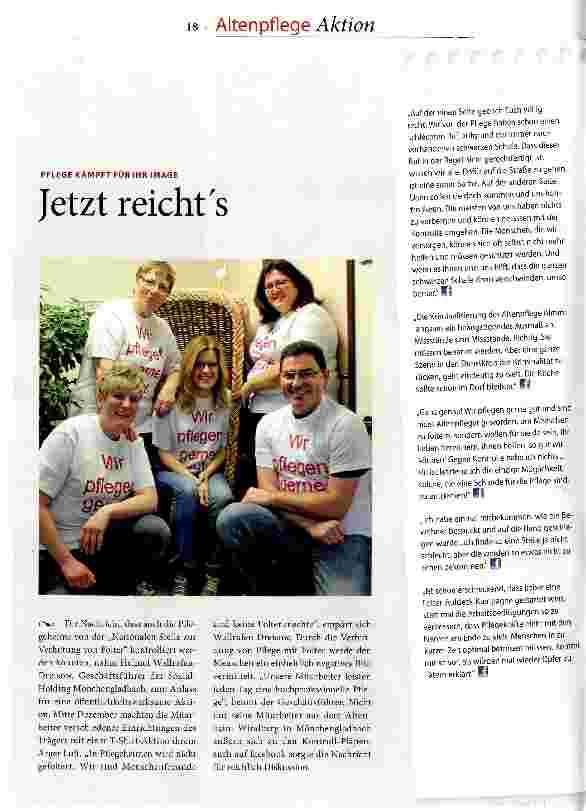 Vorschauseite 1: PFLEGE KÄMPFT FÜR IHR IMAGEJetzt reichts