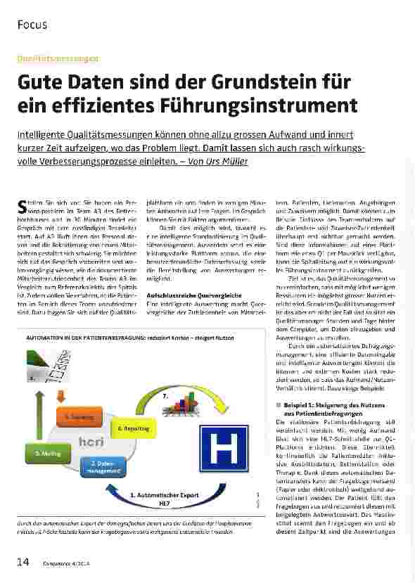 Vorschauseite 1: Gute Daten sind der Grundstein für ein effizientes Führungsinstrument