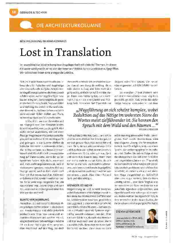 Vorschauseite 1: Lost in Translation