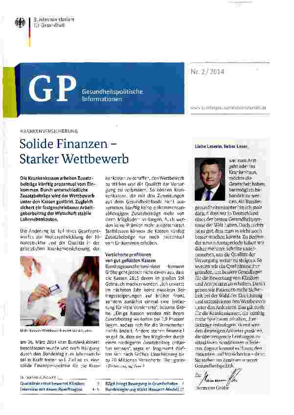 Vorschauseite 1: Solide Finanzen -Starker