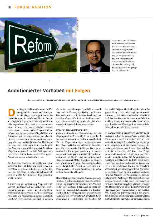 Vorschauseite 1: Ambitioniertes Vorhaben mit Folgen