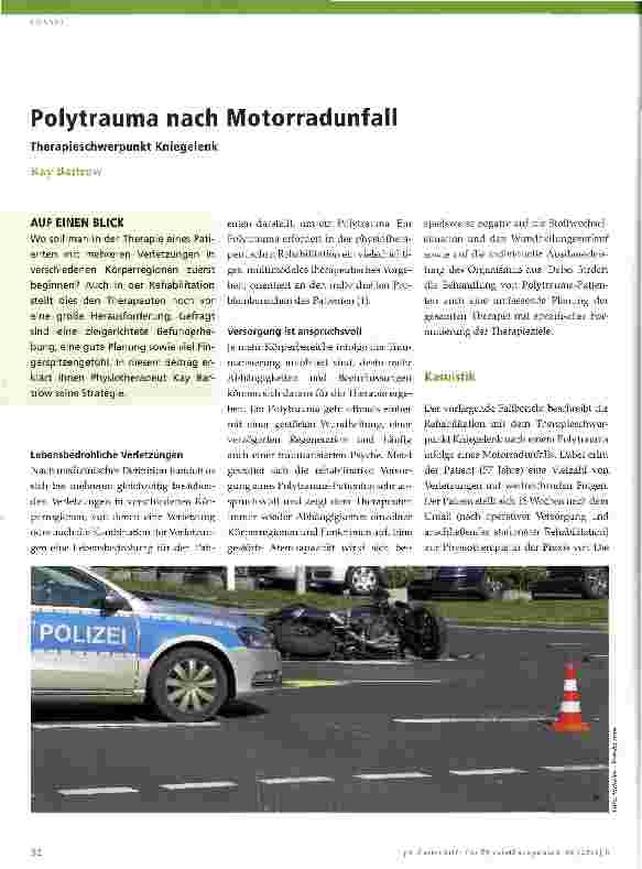 Vorschauseite 1: Polytrauma nach Motorradunfall
