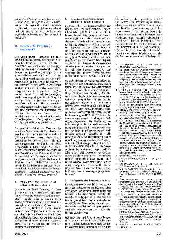 Vorschauseite 2: Die Kündigung von Mietverhältnissen Betreuter