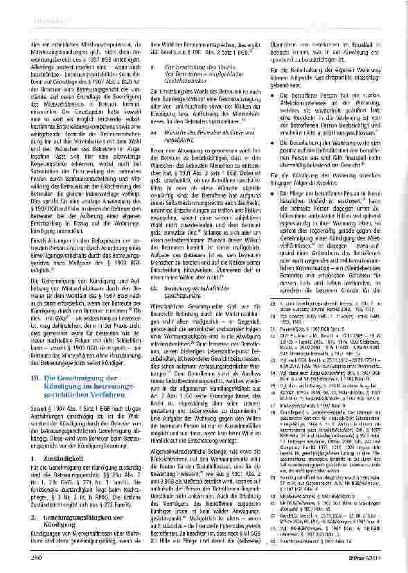 Vorschauseite 3: Die Kündigung von Mietverhältnissen Betreuter