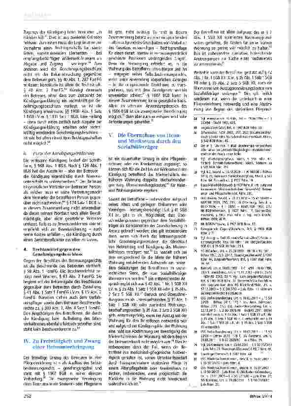 Vorschauseite 5: Die Kündigung von Mietverhältnissen Betreuter