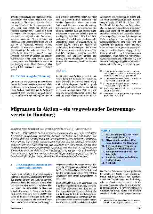Vorschauseite 6: Die Kündigung von Mietverhältnissen Betreuter
