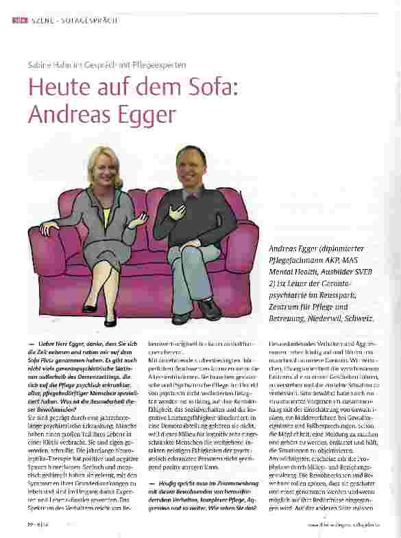 Vorschauseite 1: Heute auf dem Sofa Andreas Egger