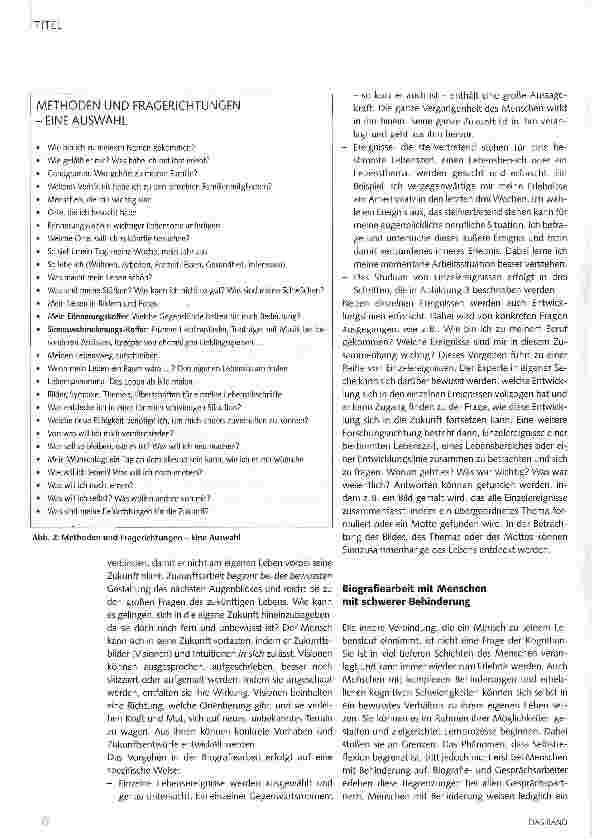 Vorschauseite 3: Biografiearbeit mit Menschen mit schwerer Behinderung