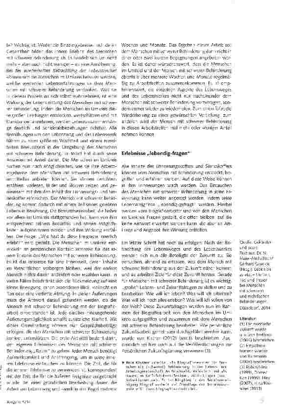 Vorschauseite 6: Biografiearbeit mit Menschen mit schwerer Behinderung