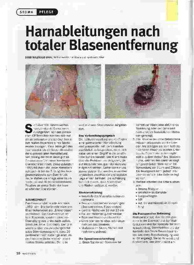 Vorschauseite 1: Harnableitungen nach totaler Blasenentfernung