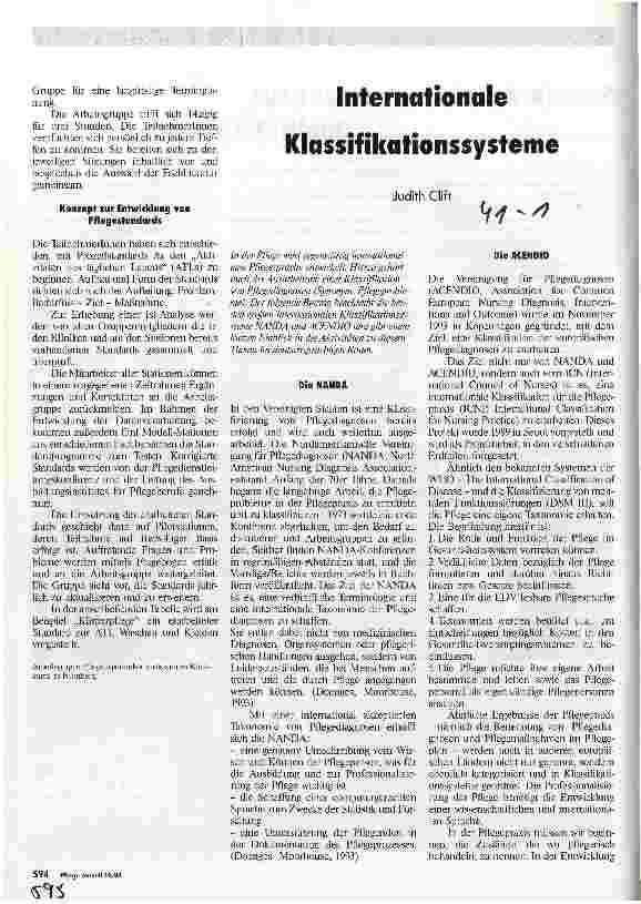 Vorschauseite 1: Internationale Klassifikationssysteme