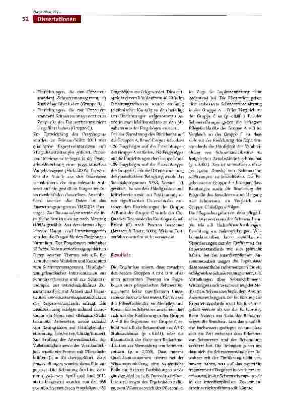 Vorschauseite 2: Die Implementierung des nationalen Expertenstandards zum Schmerzmanagement in der Pflege aus der Sicht examinierter Pflegefachkräfte: Eine komparative Evaluationsstudie in Einrich…