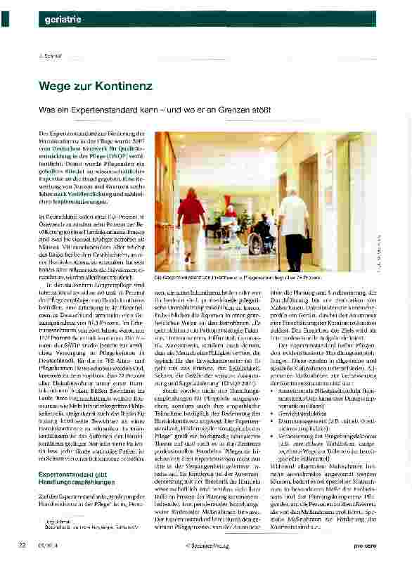 Vorschauseite 1: Wege zur Kontinenz