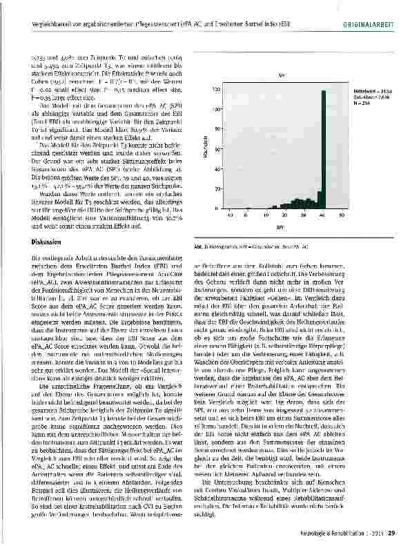 Vorschauseite 6: Vergleichbarkeit von ergebnisorientiertem Pflegeassessment (ePA_AC) und Erweitertem Barthel Index (EBI)