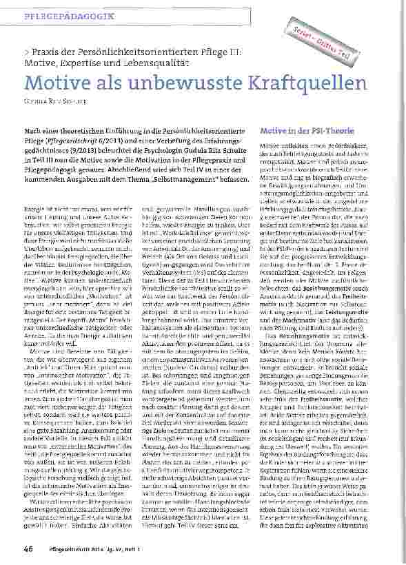 Vorschauseite 1: Motive als unbewusste Kraftquellen