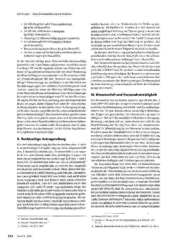Vorschauseite 2: Zum Dienstunfallrecht der Beamten