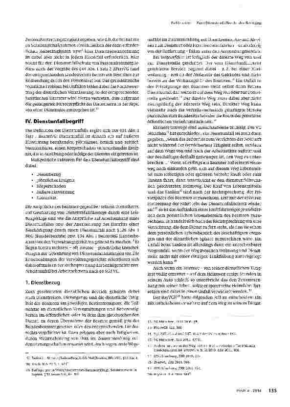 Vorschauseite 3: Zum Dienstunfallrecht der Beamten