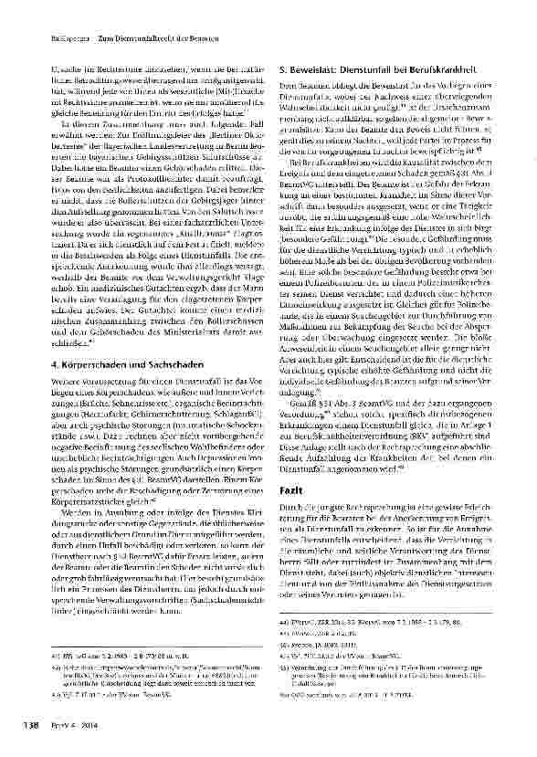 Vorschauseite 6: Zum Dienstunfallrecht der Beamten