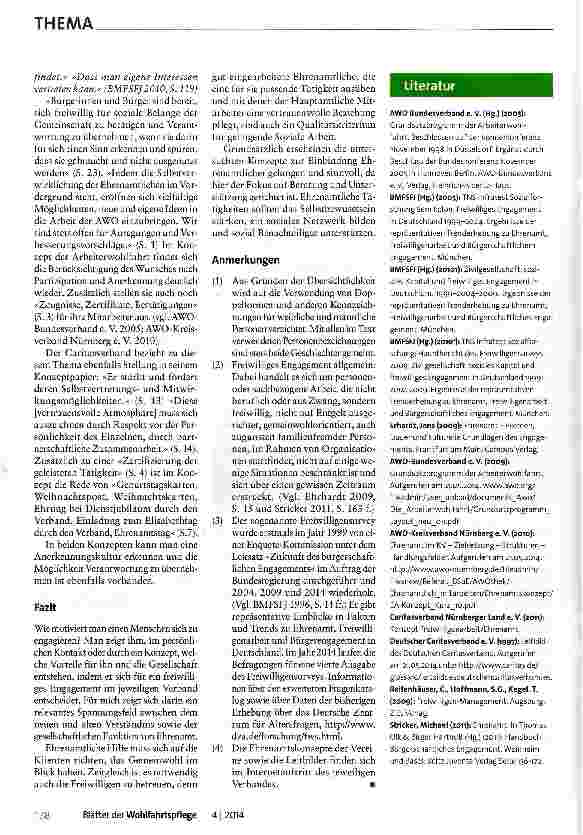Vorschauseite 3: Neue Konzepte gefragt Vom Wandel ehrenamtlicher Arbeit in Wohlfahrtsverbänden