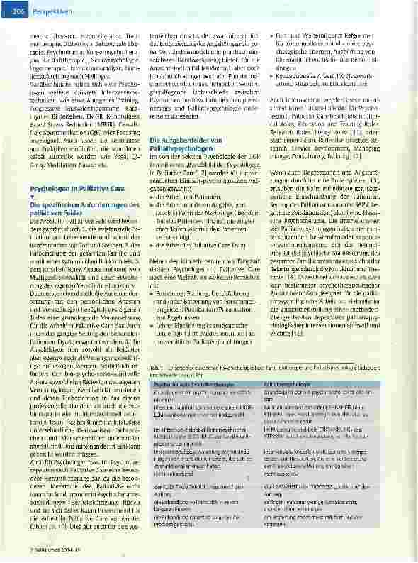 Vorschauseite 3: Curriculum für Psychologen?