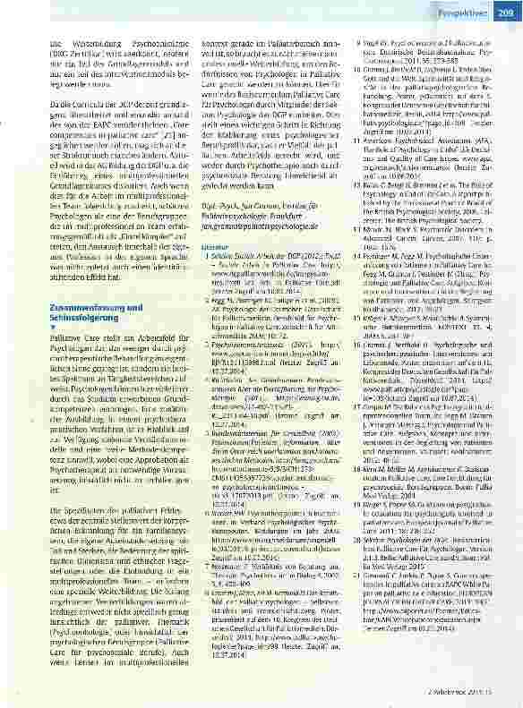 Vorschauseite 6: Curriculum für Psychologen?