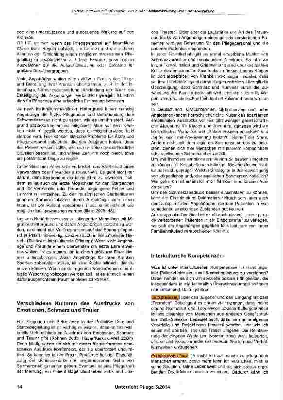 Vorschauseite 3: Interkulturelle Kompetenzen in der Palliativbetreuung und Sterbebegleitung