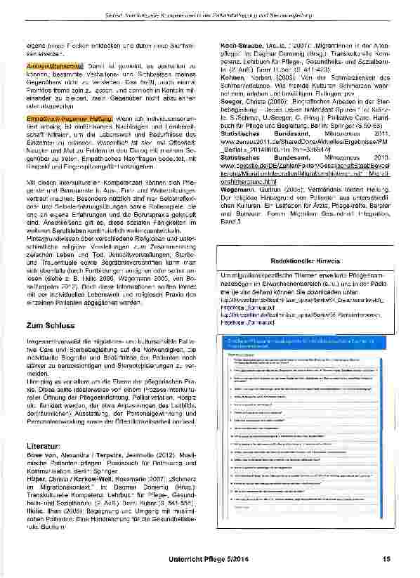 Vorschauseite 4: Interkulturelle Kompetenzen in der Palliativbetreuung und Sterbebegleitung