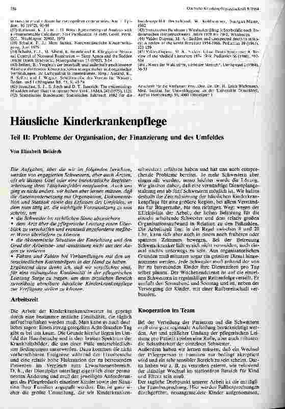 Vorschauseite 1: Häusliche Kinderkrankenpfege