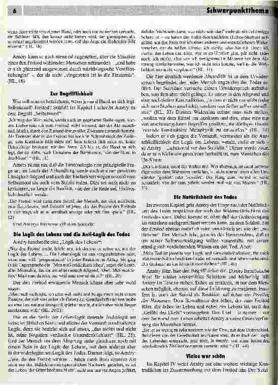 Vorschauseite 4: Ich sterbe, also bin ich Wiedergelesen:Hand an sich legen -Jean Amérys Diskurs üb.d.Freitod