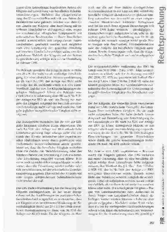 Vorschauseite 2: Latexallergie als Berufskrankheit -Schutzmaßnahme des Arbeitgebers