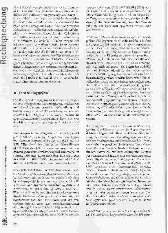 Vorschauseite 3: Latexallergie als Berufskrankheit -Schutzmaßnahme des Arbeitgebers