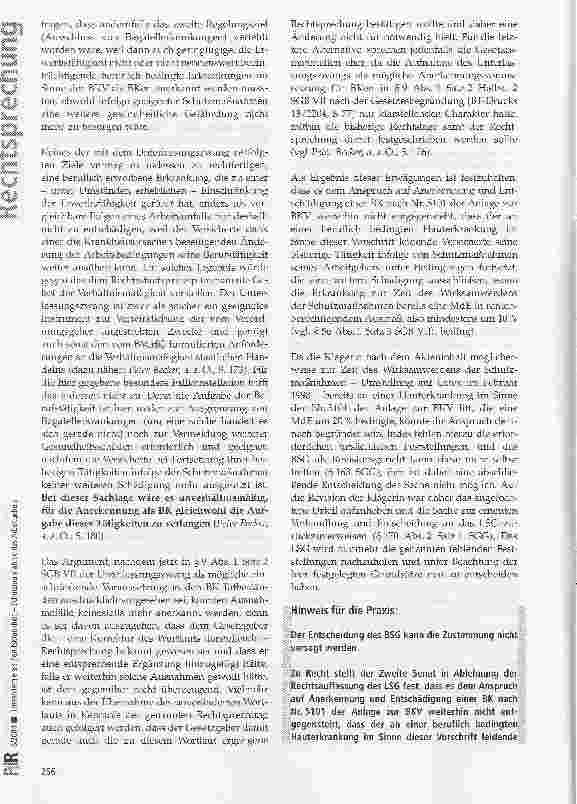 Vorschauseite 5: Latexallergie als Berufskrankheit -Schutzmaßnahme des Arbeitgebers