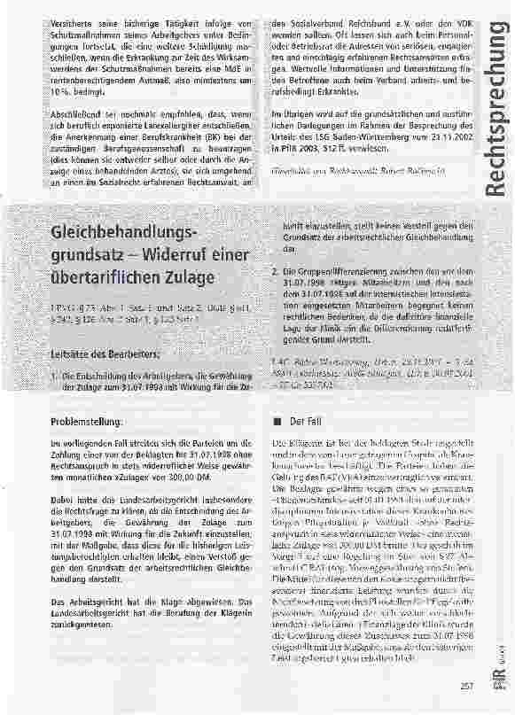 Vorschauseite 6: Latexallergie als Berufskrankheit -Schutzmaßnahme des Arbeitgebers