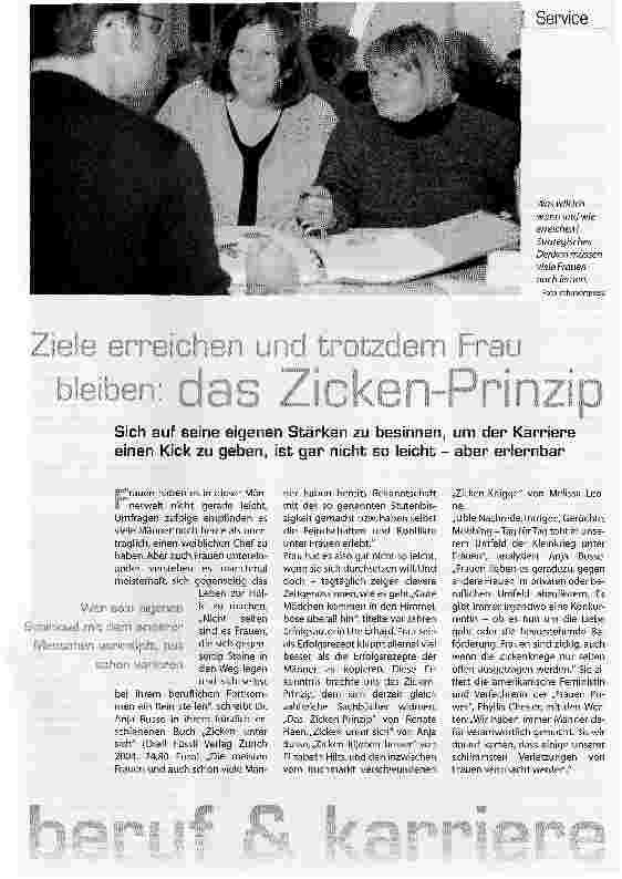 Vorschauseite 1: Ziele erreichen und trotzdem Frau bleiben: das Zicken-Prinzip