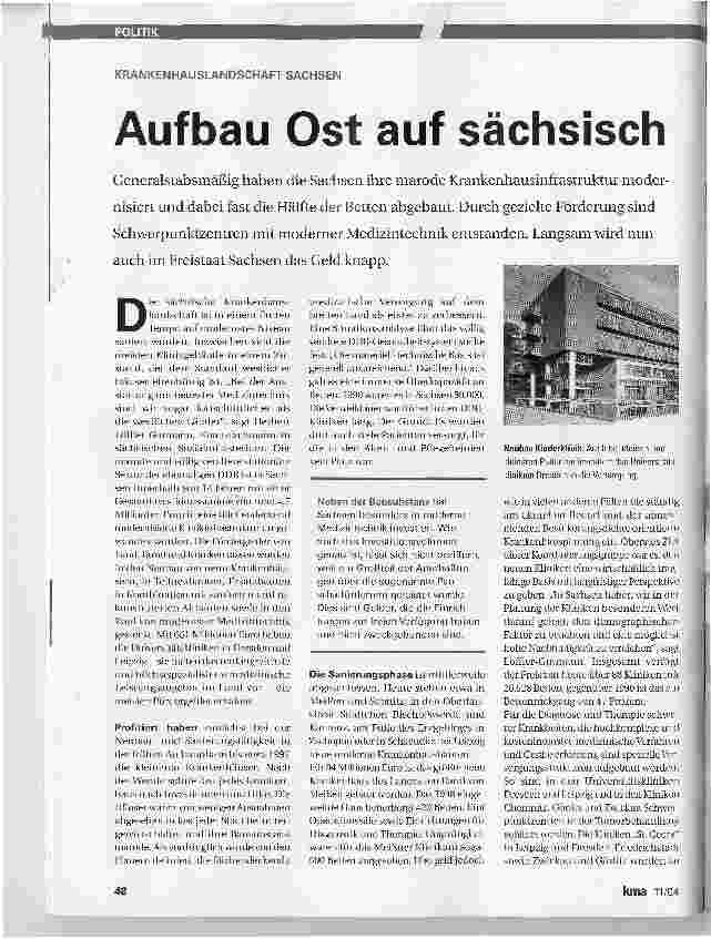 Vorschauseite 1: Aufbau Ost auf sächsisch