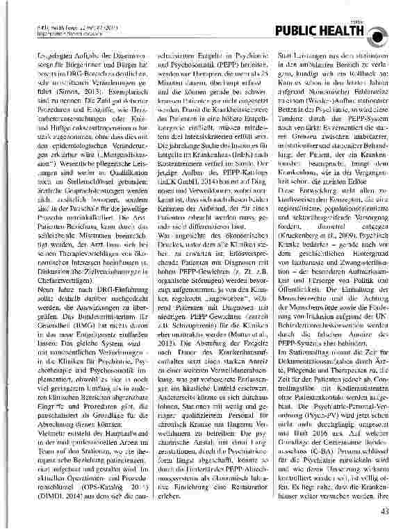 Vorschauseite 2: PEPP: Statt sektorübergreifender Versorgung ein insuffizientes Abrechnungssystem