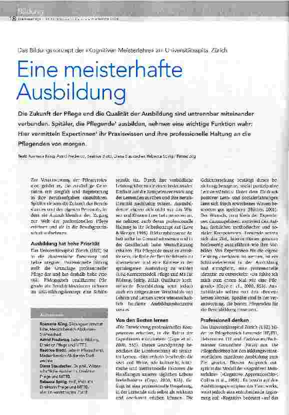 Vorschauseite 1: Eine meisterhafte Ausbildung