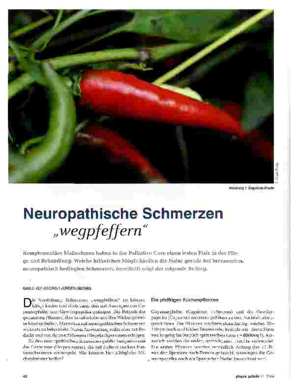 Vorschauseite 1: Neuropathische Schmerzen „wegpfeffern